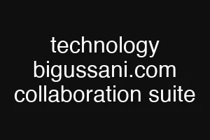 technology bigussani.com collaboration suite